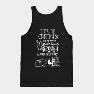 The Addams Family Halloween Front and Back Print Tank Top